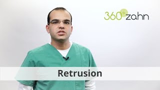 Retrusion  Was bedeutet Retrusion  DentalLexikon  360Â°zahn [upl. by Ahsiled193]