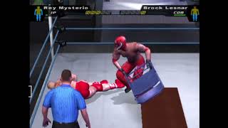 Rey Mysterio vs Brock Lesnar both matches I won 🤣 [upl. by Anaert]