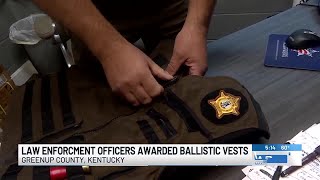 Law enforcement officers in Greenup County awarded body armor [upl. by Lalla]