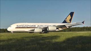 Singapore Airlines Flug SQ346 A380 landet in Zürich [upl. by Mcclish]