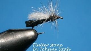 Tying a black flutter stone dry fly with Johnny Utah hd [upl. by Netnilc]