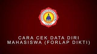 Cara Cek Data Mahasiswa FORLAP DIKTI [upl. by Ainesey]