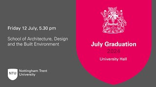 530pm  Ceremony 14 NTU Graduation 12 July 2024  Architecture Design and the Built Environment [upl. by Feil]