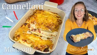 Homemade cannelloni  Air fryer or oven instructions [upl. by Avilla]