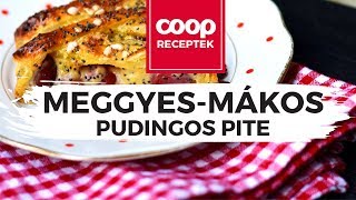 Szaftos meggyes mákos pudingos pite  recept [upl. by Brandon]