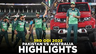 Highlights  Pakistan vs Australia  3rd ODI 2022  PCB  MM2K  PAKvAUS  SportsCentral [upl. by Jegger]