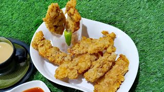 Crispy Chicken Tenders Recipe  Easy Steps  Kitchen With Nida [upl. by Netsew]