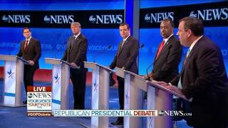 Rubio Christie exchange blows at GOPDebate [upl. by Kealey904]