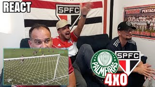 REACT PALMEIRAS 4X0 SÃO PAULO  INACREDITAVEL VERGONHA HUMILHAÇÃO [upl. by Georgena]