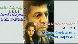 Rekkeya Kudure HD Karaoke Kannada English Lyrics AppaMagaluSong DadDaughterSong KannadaHits [upl. by Arrad658]