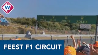 Fans vieren feest op circuit Zandvoort als Max Verstappen poleposition haalt  OMROEP WEST [upl. by Neerihs793]