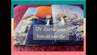 Upcycling old calendar  DIY Journal Covers from old calendar [upl. by Marin]