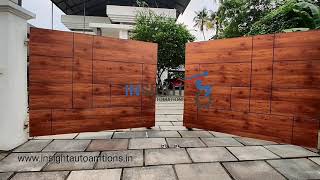 Latest Gate Design HPL sheet Teakwood Finish Gate [upl. by Allebram725]