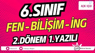 6 Sınıf 2 Dönem 1 Yazılı 🧑‍🏫Fen  Bilişim  İngilizce ❗Açık Uçlu❗� Çıkabilir 2024 [upl. by Venice]