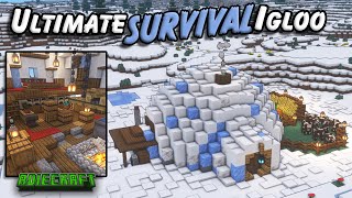 Minecraft Ultimate Survival Igloo Tutorial  EASY  Full Interior amp World Download [upl. by Astor]