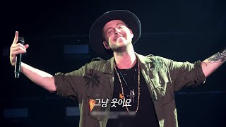 OneRepublic  남북정상회담날 공연하는 소감  Halo 플래시 이벤트 Live in Seoul 27 April 2018 [upl. by Zenda]