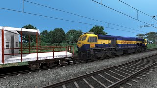 YELLOW WDG4D COUPLING amp PULLING BLUE FRIEGHT TRAIN  SCR ROUTE [upl. by Ysied]