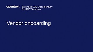 Vendor Onboarding with Documentum D2 and SAP [upl. by Nitsa]