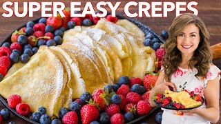 How to make Crepes  Easy Crepe Recipe [upl. by Leffen]