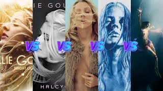 Bright Lights vs Halcyon vs Delirium vs Brightest Blue vs Higher Than Heaven Ellie Goulding [upl. by Asli]