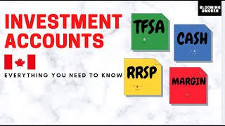 Investment Accounts Canada  TFSA vs RRSP  Cash amp Margin Account  How To Start Investing In Canada [upl. by Apthorp]