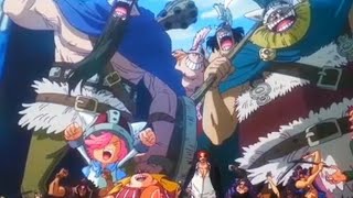 Shanks and his whole crew in Elbaf with the giants Dorry amp Brogy  They prepare to fight Eustass Kid [upl. by Cecilla786]