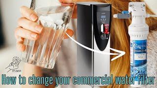 C Pure OceanlochM water filter How to change this commercial water filter diy oceanloch filter [upl. by Llyrad]