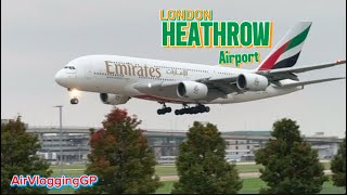 Plane Spotting at London Heathrow Airport  A380 A350 B777B787 AirVloggingGP [upl. by Rehtaef]