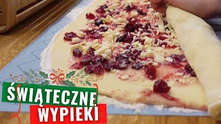 Bułeczki z żurawiną i białą czekoladą Chlebek czosnkowy z mozzarelą i szczypiorkiem Vlogmass [upl. by Nyrrek]