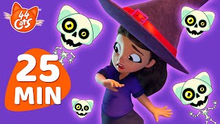 44 Cats  25 MIN  Its Halloween night 🖤🧡  Cartoons and songs for children [upl. by Autum]