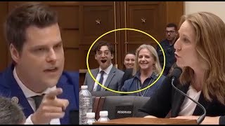 Crowd erupts laughing as witness HUMILIATES Matt Gaetz at hearing [upl. by Notsle]