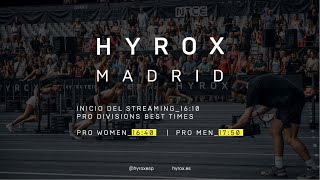 Best time de HYROX Pro Women Pro Men  HYROXMAD 26102024 [upl. by Fanni538]