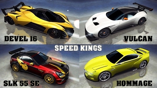 Asphalt 8  Vulcan vs Devel vs Hommage vs SLK Tokyo Reverse [upl. by Hilde]