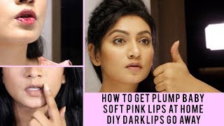 How To  Get Plump Baby Soft Pink Lips At Home DIY Dark Lips Go Away  Ashtrixx [upl. by Ateekahs]