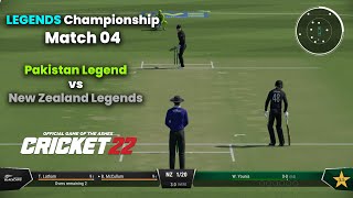 Legend Championship Match 04  Pakistan Legends vs New Zealand Legends  Cricket 22 Gameplay [upl. by Larner]