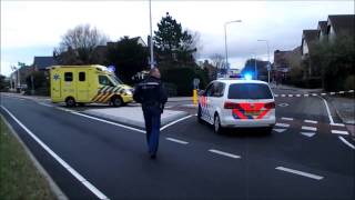 PRIMEUR amp bijna aanrijding prio 1 A1 Gebouwbrand woning meterkast Vlotlaan 9 Monster [upl. by Ybot]