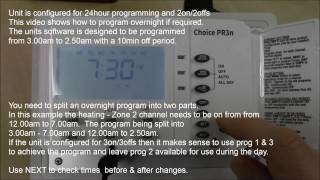 Sangamo Choice PR3n  How to program overnight [upl. by Pomfret]