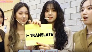 Yuqi translating in Chinese for Shuhua [upl. by Enitsenre]