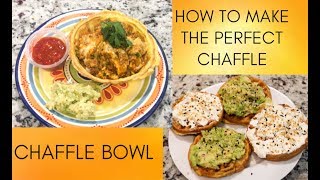 HOW TO MAKE THE PERFECT CHAFFLE CHAFFLE BOWL AND PAFFLE [upl. by Enorel]