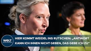 TVDUELL  ALICE WEIDEL verunsichert „Keine einfache Antwort  kann ich ihnen heute nicht geben“ [upl. by Winthrop30]