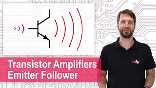 The Transistor as an Amplifier  Emitter Follower Common Emitter Circuit Design Example [upl. by Kcirddor]