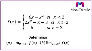 LÍMITE DE UNA FUNCIÓN DEFINIDA POR TRAMOS 2 [upl. by Selby401]