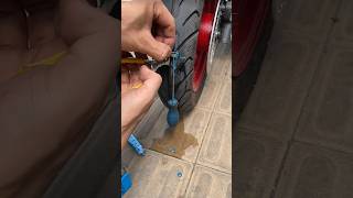 THE PROCESS OF TIRE PATCH tiremaintenance tirerepair tire motorcylce tutorial [upl. by Almena]