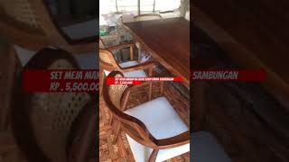 Meja makan minimalis kayu solid 200x80cm sahabatfurniture [upl. by Eevets322]