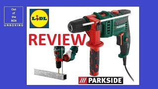 REVIEW Parkside Hammer Drill PSBM 750 B2 Lidl 750watt 48000 rpm 10 Nm [upl. by Stanislas136]