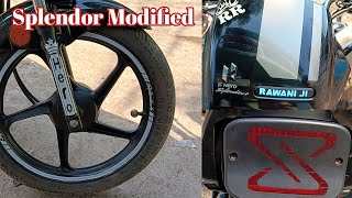 Splendor Modification Sticker Design viralvideo  By ⚡ aliart007 trending bikestickering 💥⚡ [upl. by Claribel]