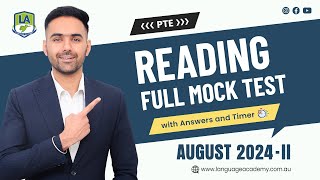 PTE Reading Full Mock Test with Answers  August 2024II  Language academy PTE NAATI IELTS Experts [upl. by Ng]