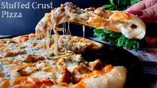 Super Cheesy Stuffed Crust Pizza from Scratch  How to Make Perfect Pizza Every Time [upl. by Nnylaj605]