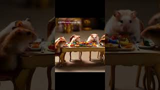 Hamsters eating in their own restaurant😎🐹hamsterbabies hamsters funnyhamsters [upl. by Aniram]