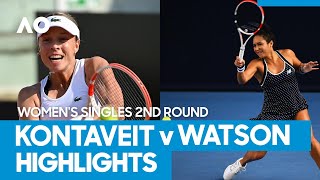 Anett Kontaveit vs Heather Watson Match Highlights 2R  Australian Open 2021 [upl. by Bastian]